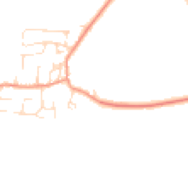 Daytime road noise heatmap for NG14 6DL