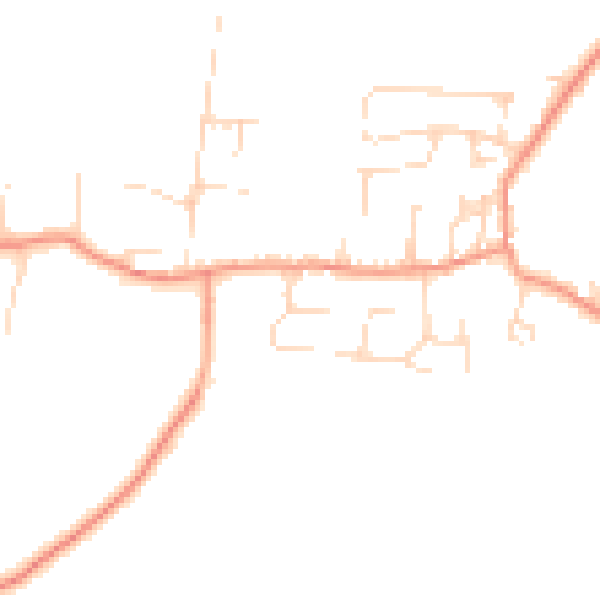 Daytime road noise heatmap for NG14 6DP