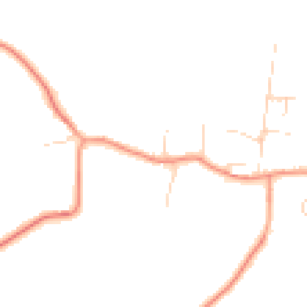 Daytime road noise heatmap for NG14 6EA