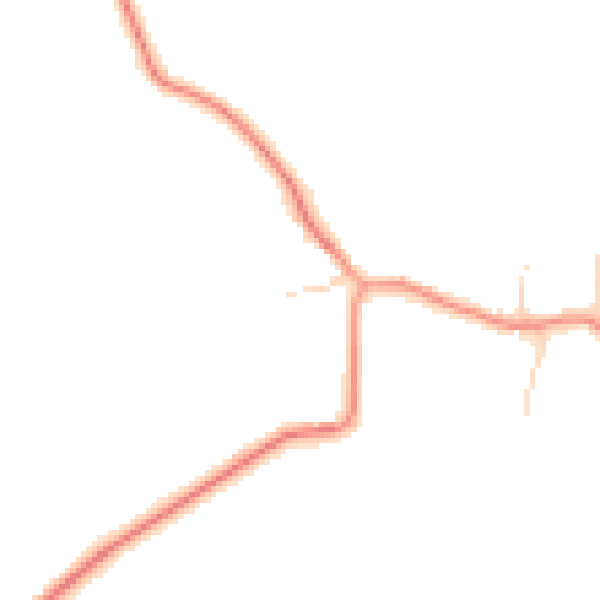 Daytime road noise heatmap for NG14 6EP
