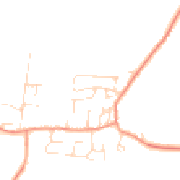 Daytime road noise heatmap for NG14 6ER