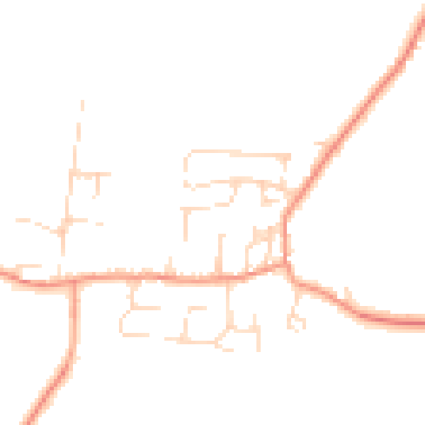 Daytime road noise heatmap for NG14 6ET