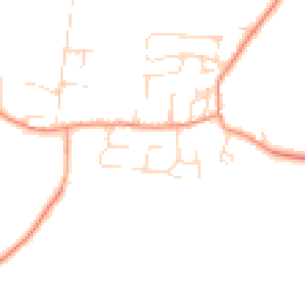 Daytime road noise heatmap for NG14 6EU