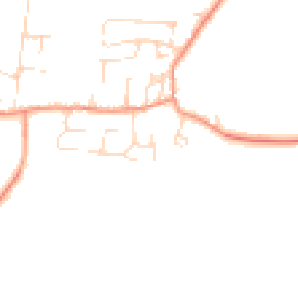 Daytime road noise heatmap for NG14 6EX