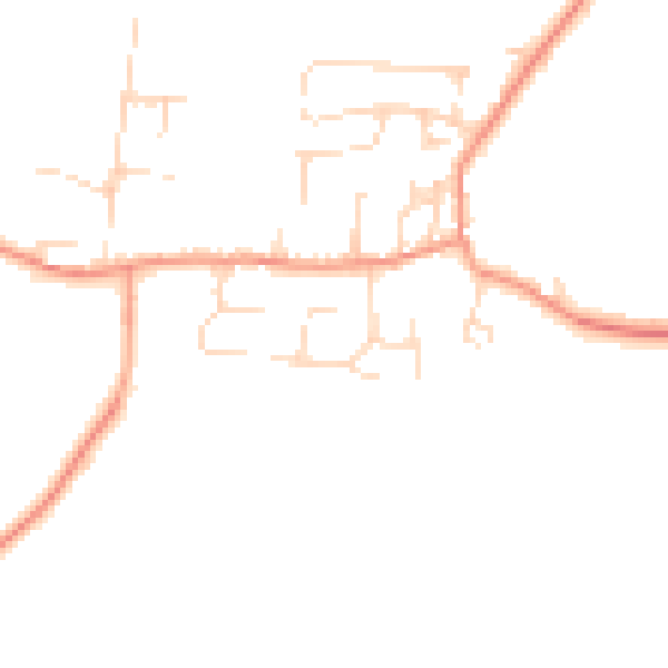 Daytime road noise heatmap for NG14 6EY
