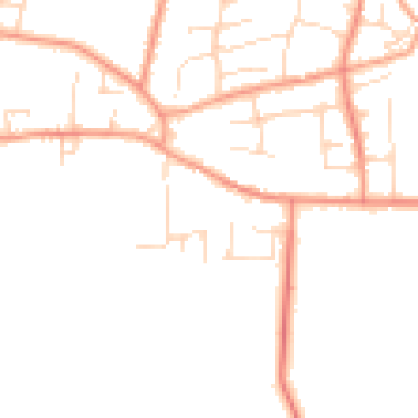Daytime road noise heatmap for NG14 6FL