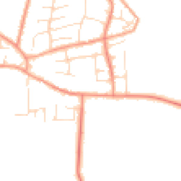 Daytime road noise heatmap for NG14 6FS