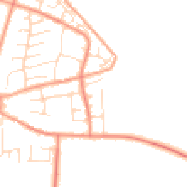 Daytime road noise heatmap for NG14 6GT