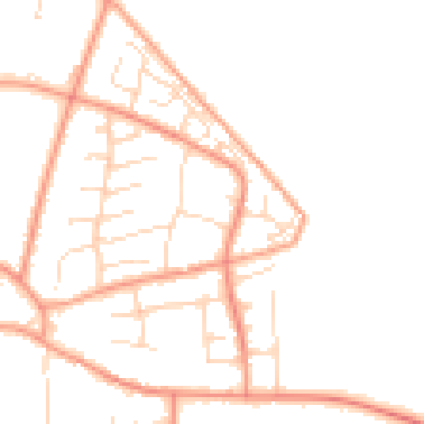 Daytime road noise heatmap for NG14 6GX