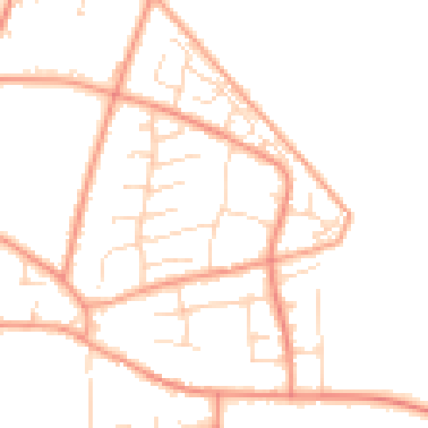 Daytime road noise heatmap for NG14 6HD