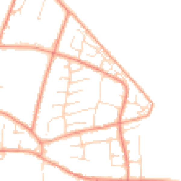 Daytime road noise heatmap for NG14 6HE