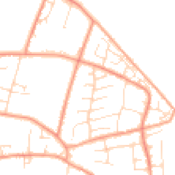 Daytime road noise heatmap for NG14 6HU