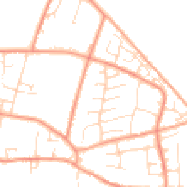 Daytime road noise heatmap for NG14 6HW