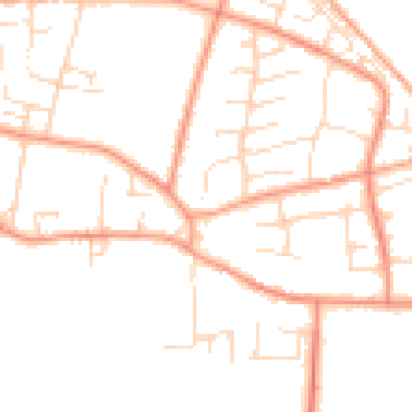 Daytime road noise heatmap for NG14 6HZ
