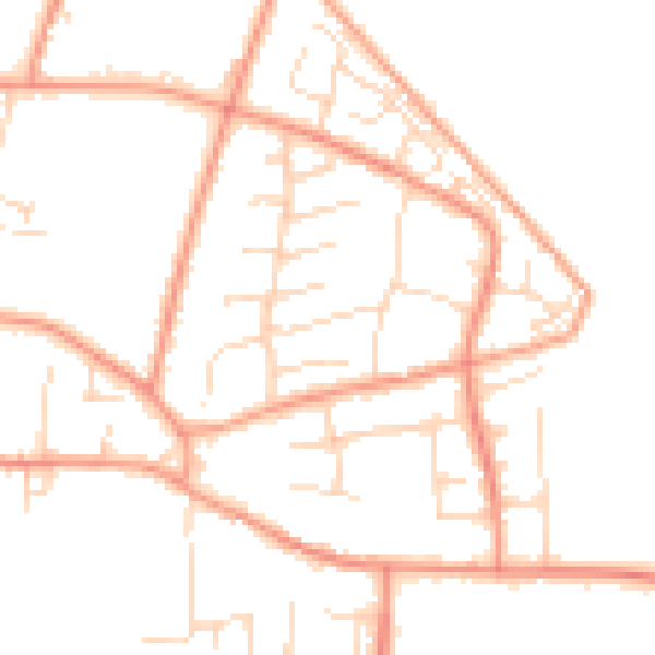 Daytime road noise heatmap for NG14 6JF