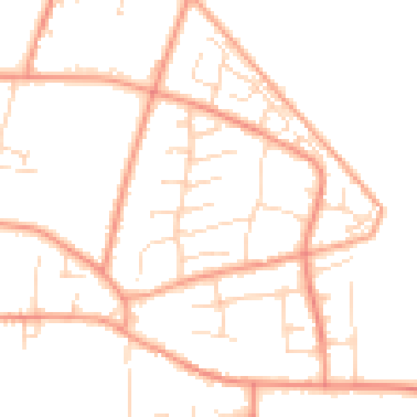 Daytime road noise heatmap for NG14 6JG