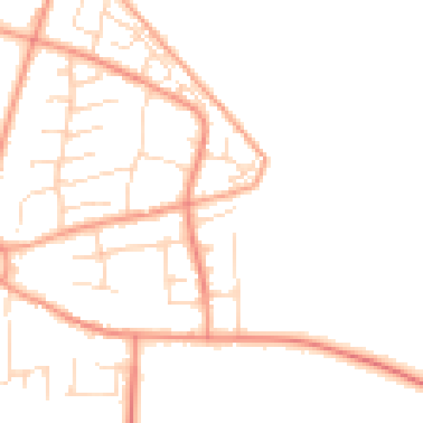 Daytime road noise heatmap for NG14 6NN