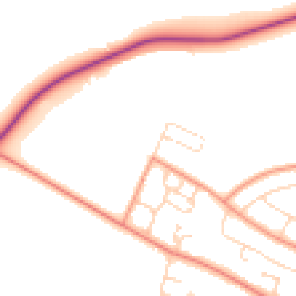 Daytime road noise heatmap for NG14 6NR