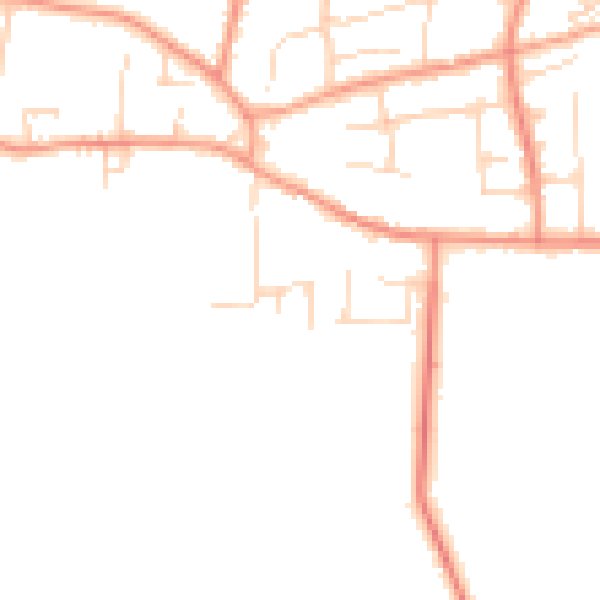 Daytime road noise heatmap for NG14 6PL