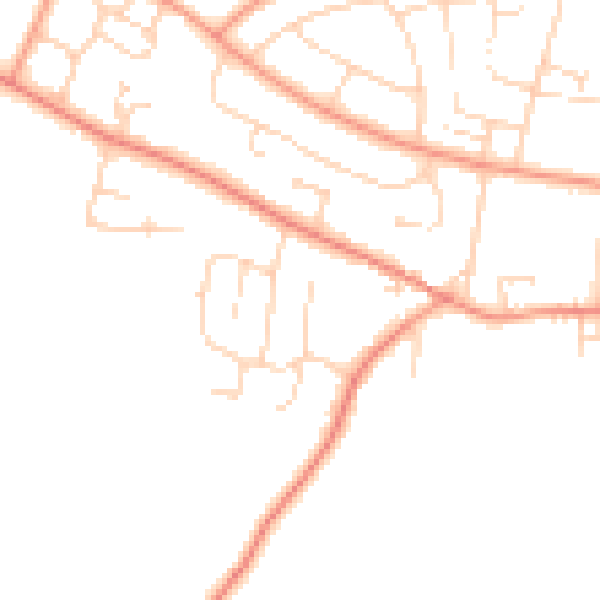 Daytime road noise heatmap for NG14 6QA
