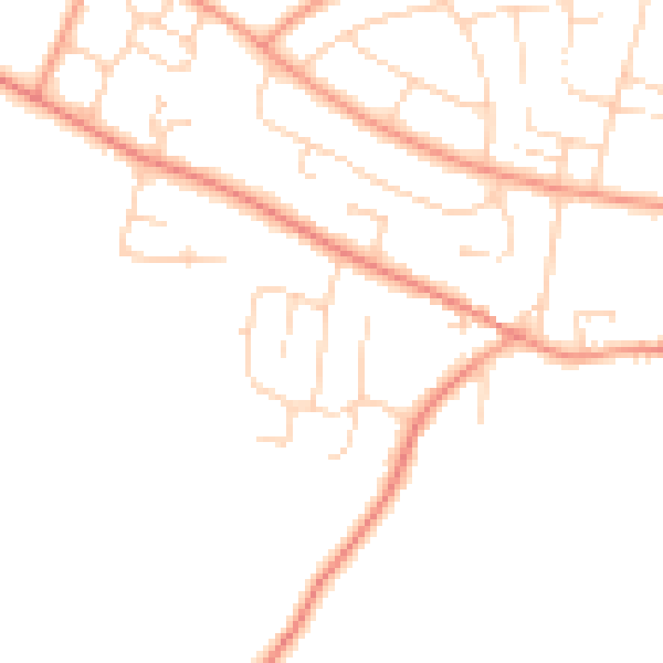Daytime road noise heatmap for NG14 6QD