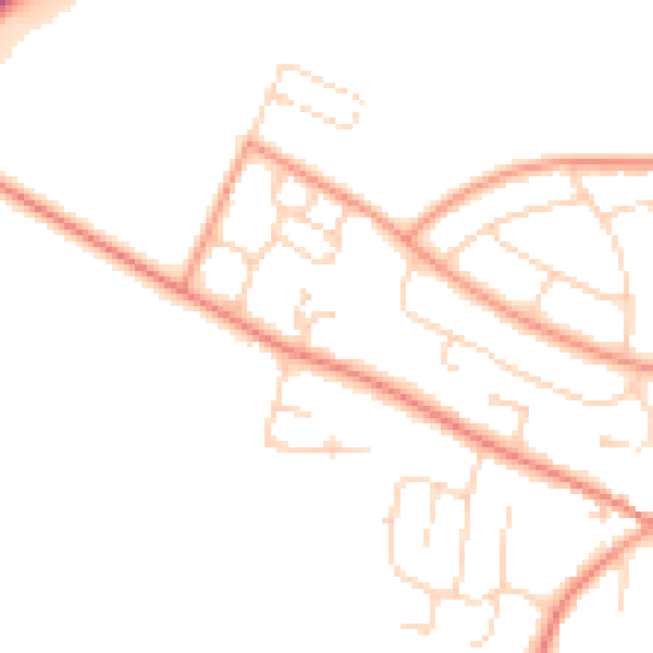 Daytime road noise heatmap for NG14 6QW