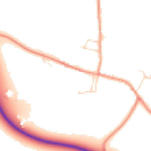 Daytime road noise heatmap for NG14 6RP
