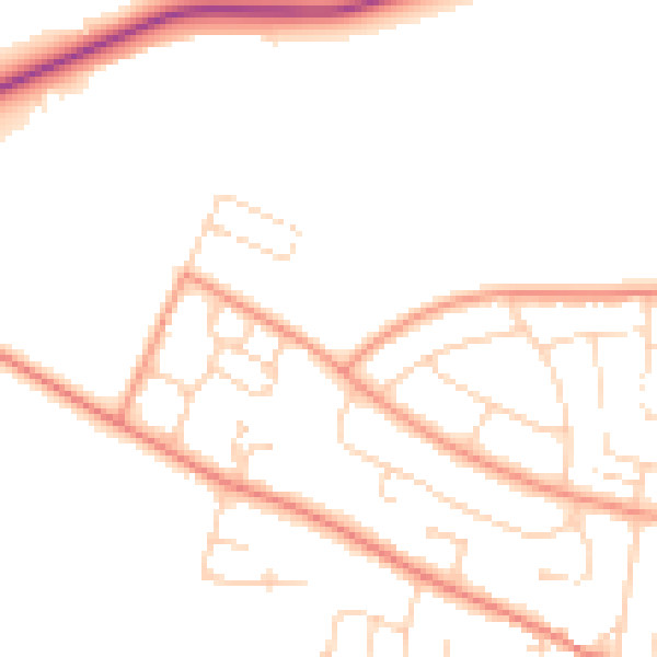 Daytime road noise heatmap for NG14 6TG