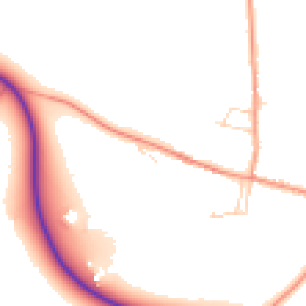 Daytime road noise heatmap for NG14 6TR