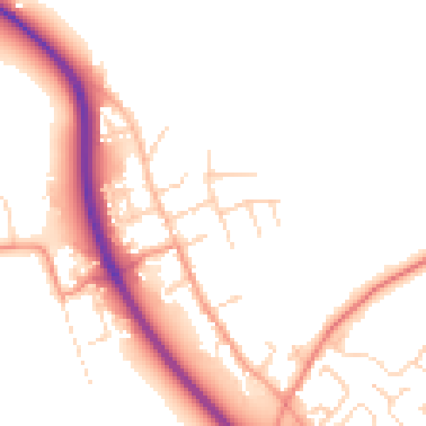 Daytime road noise heatmap for NG14 7BG