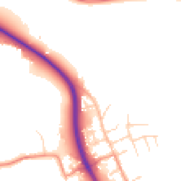 Daytime road noise heatmap for NG14 7BU