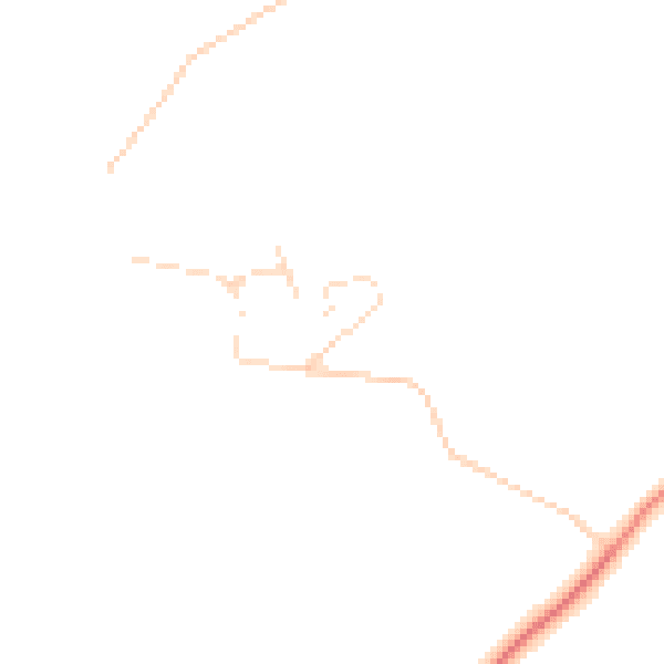 Daytime road noise heatmap for NG14 7DE