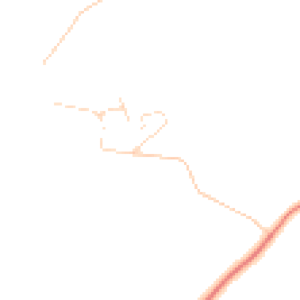 Daytime road noise heatmap for NG14 7DN