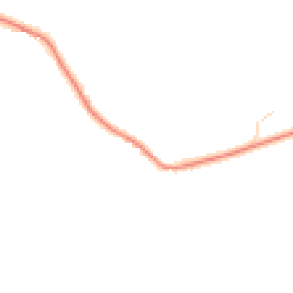 Daytime road noise heatmap for NG14 7ED
