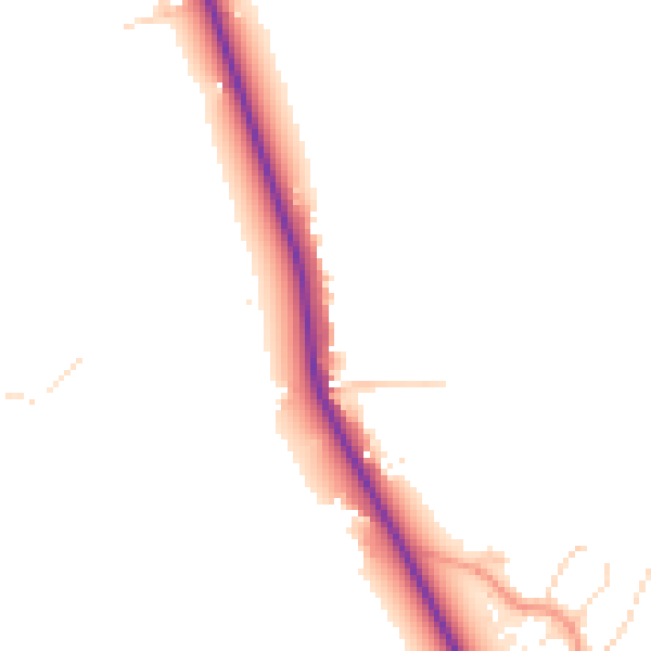 Daytime road noise heatmap for NG14 7ES