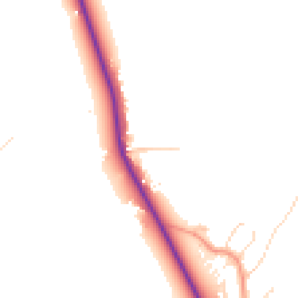Daytime road noise heatmap for NG14 7ET