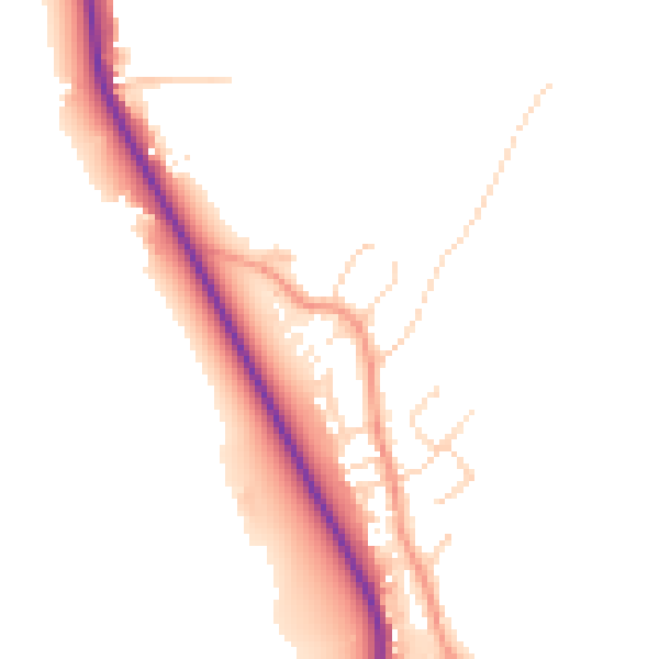 Daytime road noise heatmap for NG14 7FF