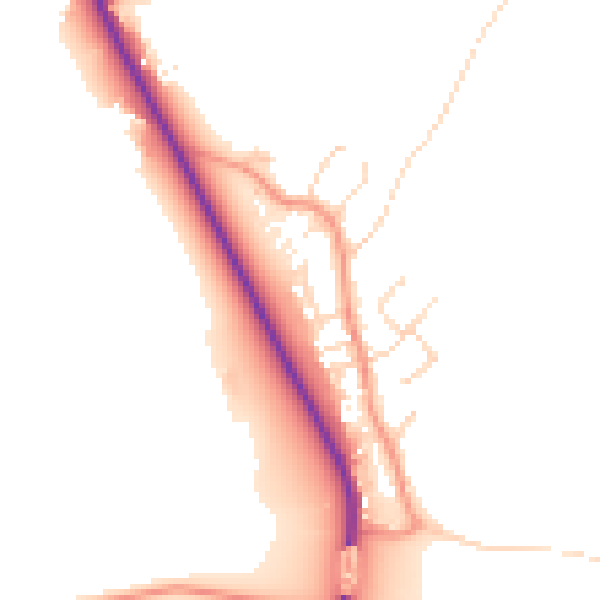Daytime road noise heatmap for NG14 7FG