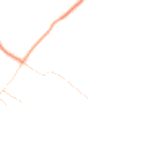 Daytime road noise heatmap for NG14 7FT
