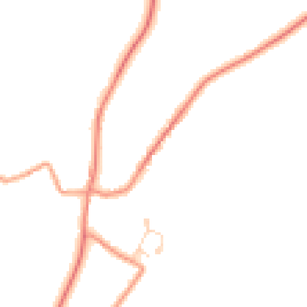 Daytime road noise heatmap for NG14 7FW