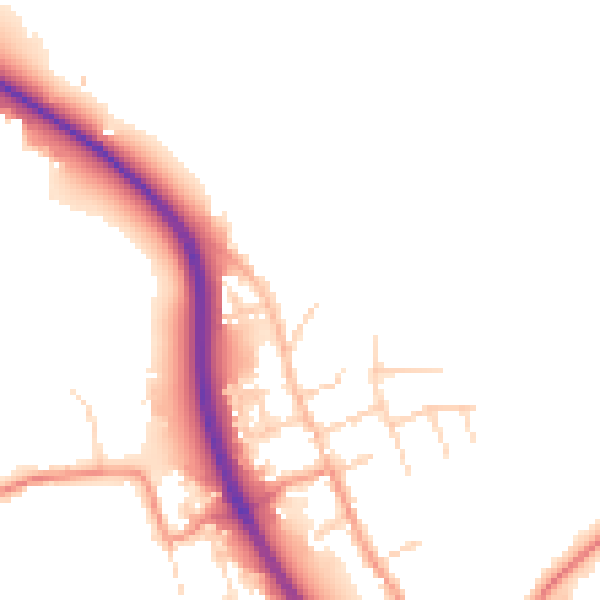 Daytime road noise heatmap for NG14 7GN