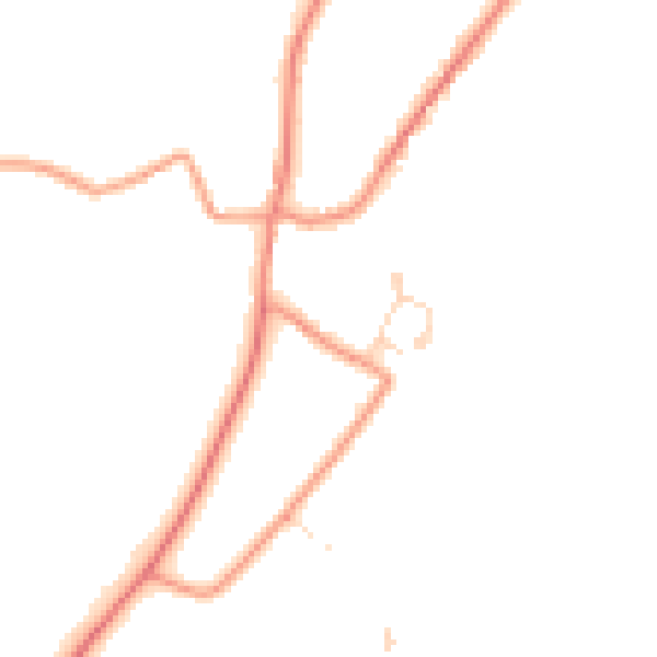 Daytime road noise heatmap for NG14 7HB