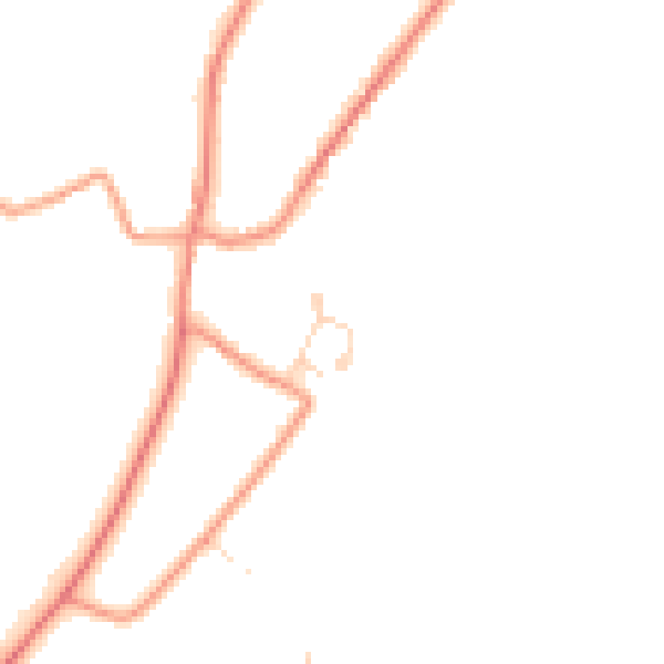 Daytime road noise heatmap for NG14 7HE