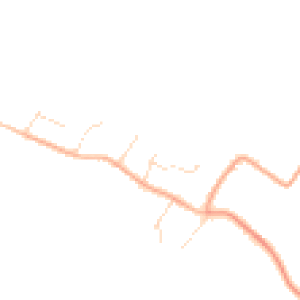 Daytime road noise heatmap for NG14 7HF
