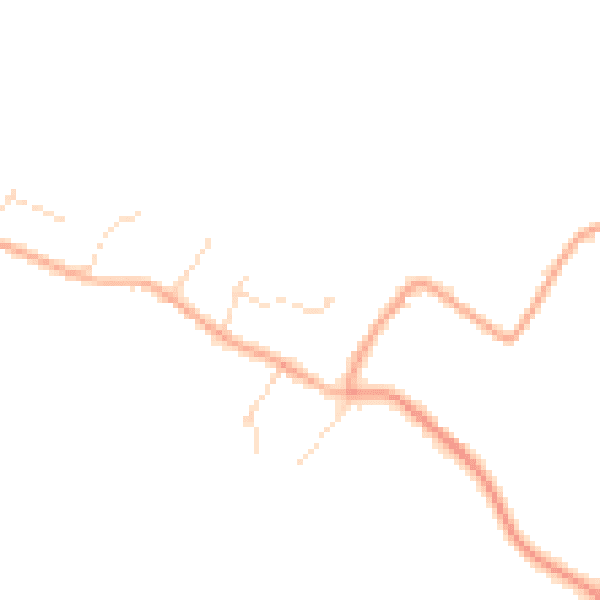 Daytime road noise heatmap for NG14 7HW