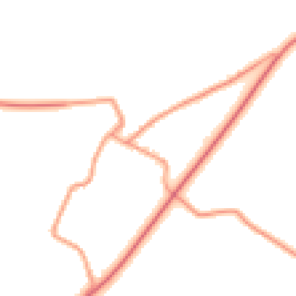 Daytime road noise heatmap for NG14 7JA