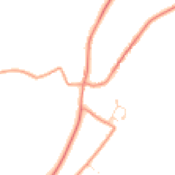 Daytime road noise heatmap for NG14 7LJ