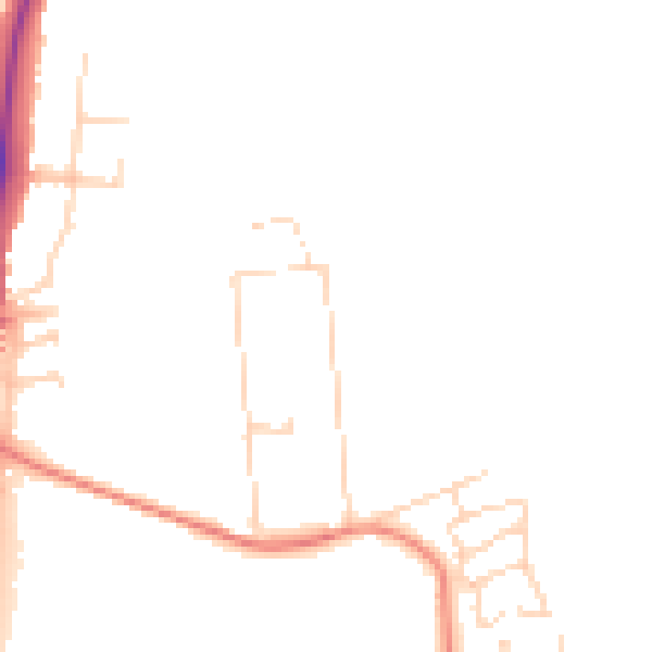 Daytime road noise heatmap for NG15 0AB
