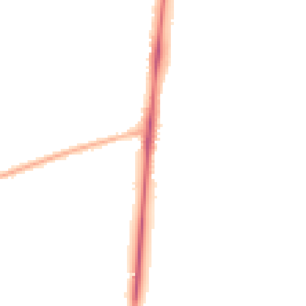 Night-time road noise heatmap for NG15 0AN