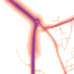 Daytime road noise heatmap for NG15 7FA